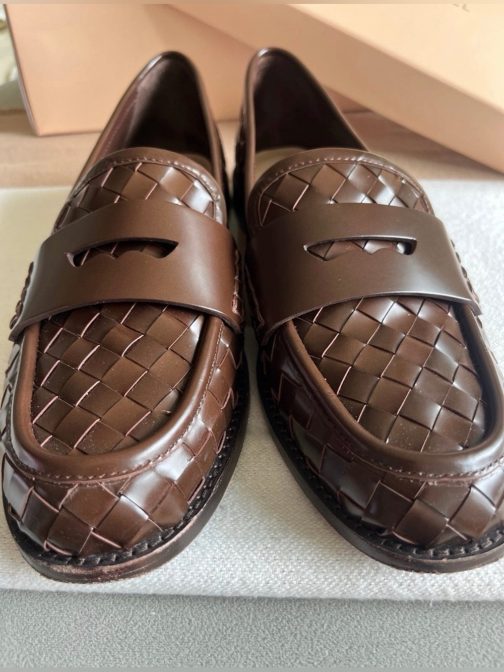 Loeffler Randall Rachel Loafers in woven leather